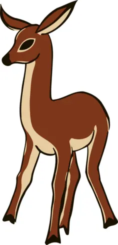 Outlined deer