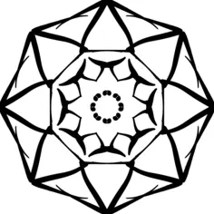 Black ornate mandala