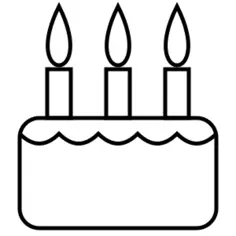 Birthday cake illustration