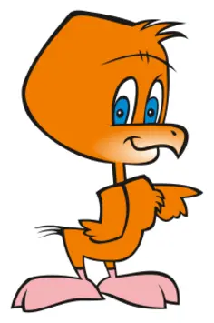 cartoon orange bird