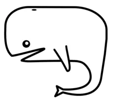 Outlined whale