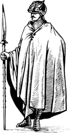 Man wearing mantle
