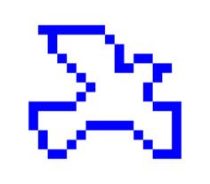 Peace dove in pixels