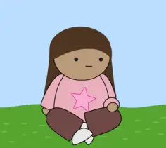 Sitting cross-legged