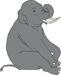 Sitting elephant