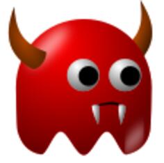 Red cartoon monster