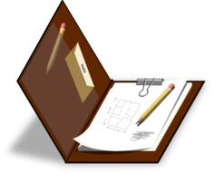 Brown clipboard