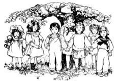 Children under a tree