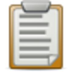 Clipboard with paper
