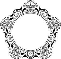 Round flower frame