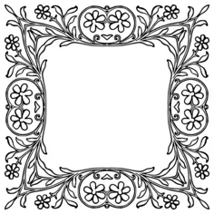 Flowery retro frame