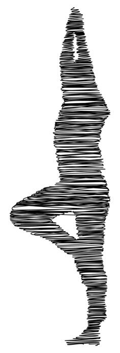 Scribbled yoga pose