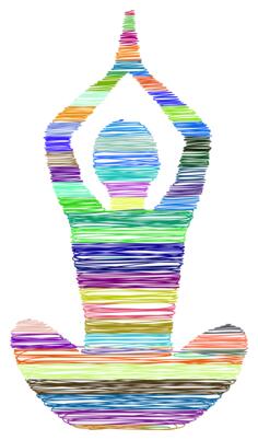 Colorful scribbled meditation