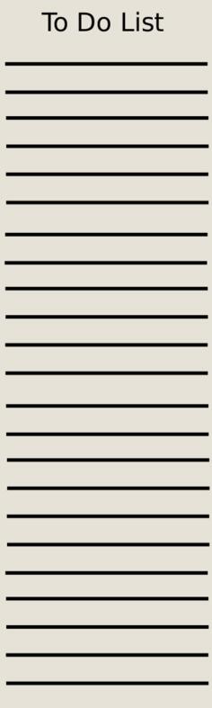 To do list