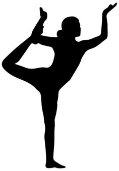 Dark yoga pose