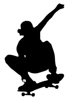 Skateboarding silhouette