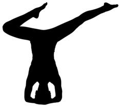 Man on his head