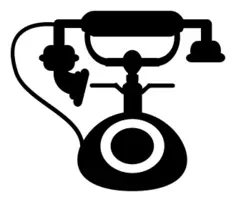 Black phone symbol