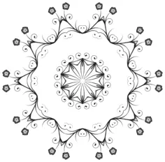 Flowery lace silhouette