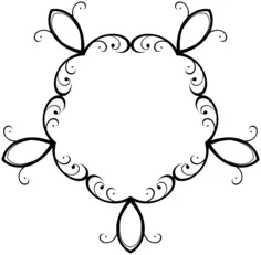 Black floral ornament