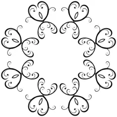 Flourish decor silhouette