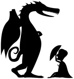 George And Dragon Silhouette