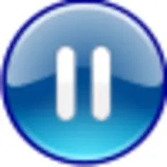 Blue pause button