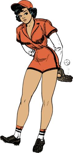 Baseball girl pitcher