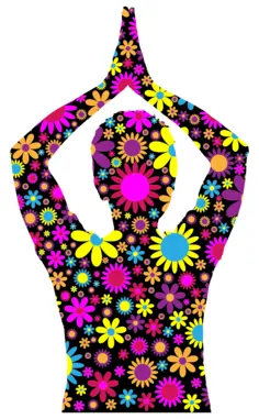 Floral female yoga