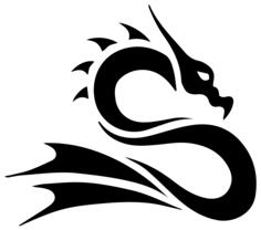 Dragon arty silhouette