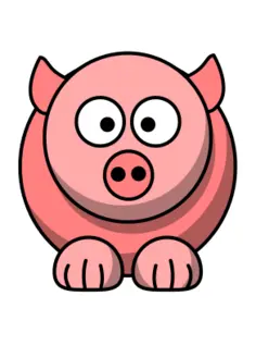 Pig cartoon style