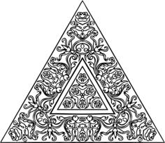 Abstractly designed triangle