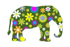 Flowery elephant