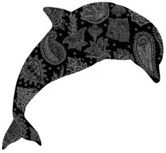 Floral Pattern Dolphin