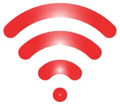 Red wireless signal