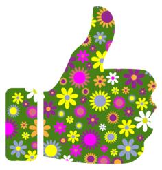 Floral thumbs up
