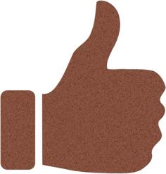 Brown thumbs up silhouette