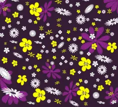 Background With Colored Flowers