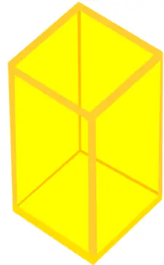 Yellow transparent cube