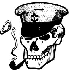 Skipper skull vector image