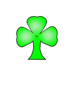 Simple green clover vector graphics