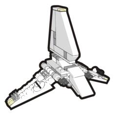 Vector image of plastic playing shuttle
