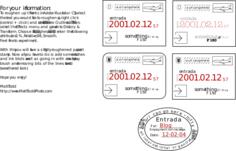 Image of collection of four border crossing stamps