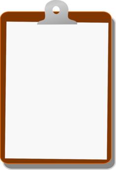 Clipboard with blank paper vector drawing