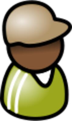Male black Indian telephone operator icon vector graphics