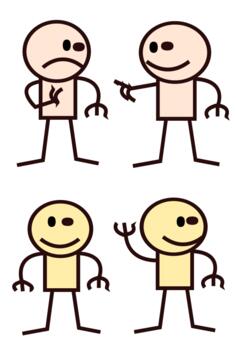 Vector clip art of stick man selection