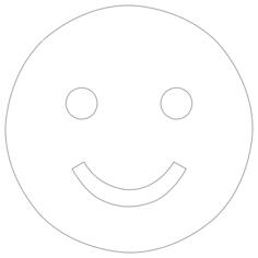Vector clip art of blank round smile face