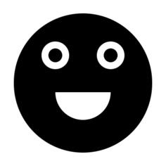 Vector drawing of black emoticon