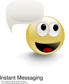 Vector illustration of emoticon with talking bubble