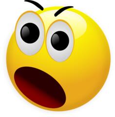 Vector image of yellow OMG smiley